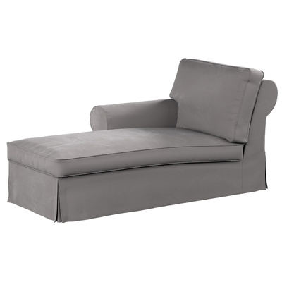 Ektorp chaise longue left cover Ektorp chaise longue cover - left in collection Velvet, fabric: 704-11