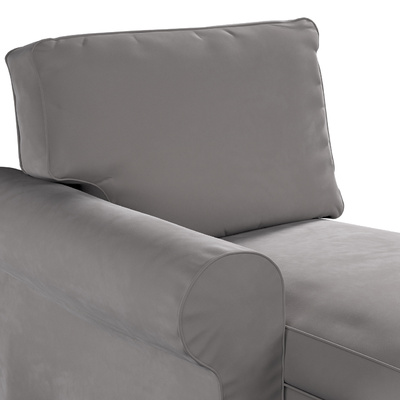 Ektorp chaise longue left cover Ektorp chaise longue cover - left in collection Velvet, fabric: 704-11