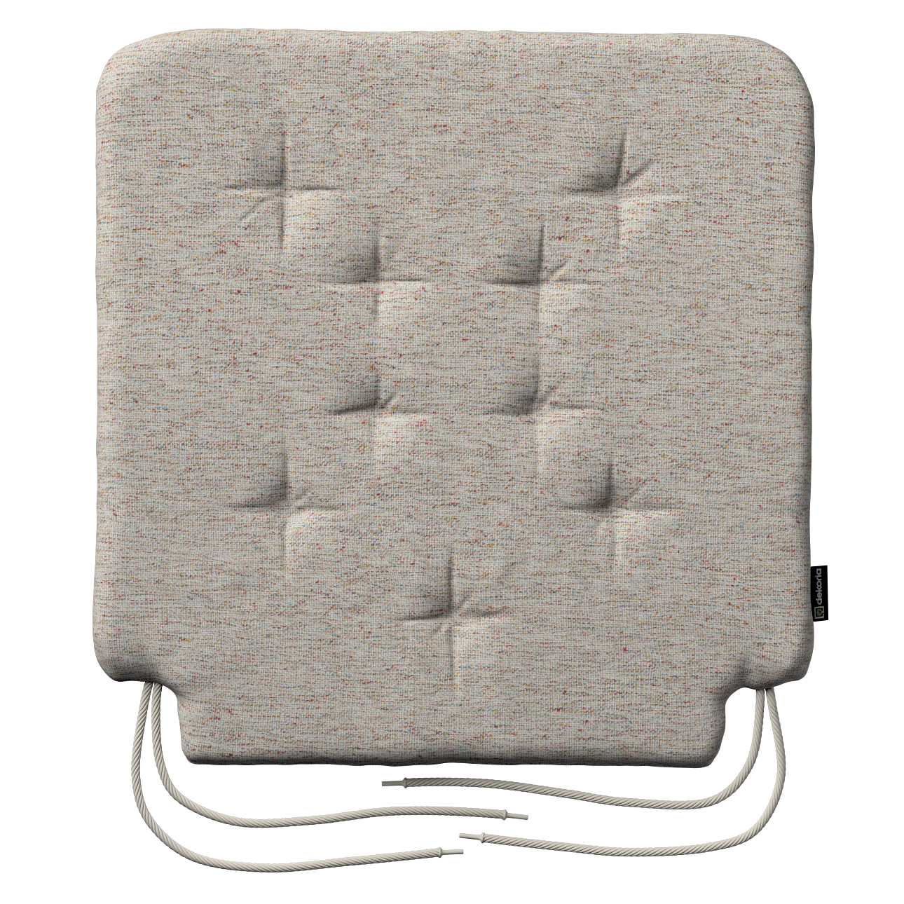 Stuhlkissen Christoph mit Bindeschnur, grau-beige, 42 x 41 x 3,5 cm, Madrid günstig online kaufen