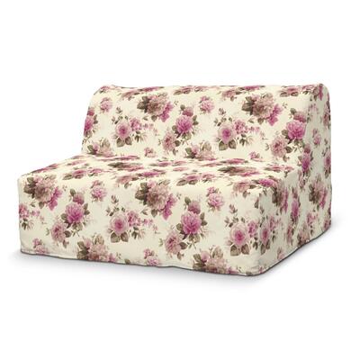 Lycksele sofa cover, pink and beige roses, ivory background, 141