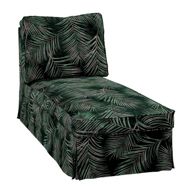 Ektorp chaise longue cover (with a straight backrest), palm leaves