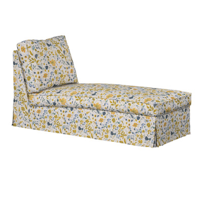 Ektorp chaise longue cover (with a straight backrest), yellow-blue