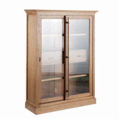Vitrinekast Chantal met 2 lades 115 x 40 x 158 cm