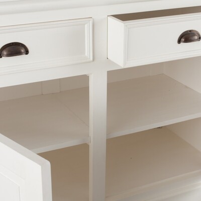 Komoda Brighton 3 szuflady + 3 drzwi white 181 x 56 x 96 cm