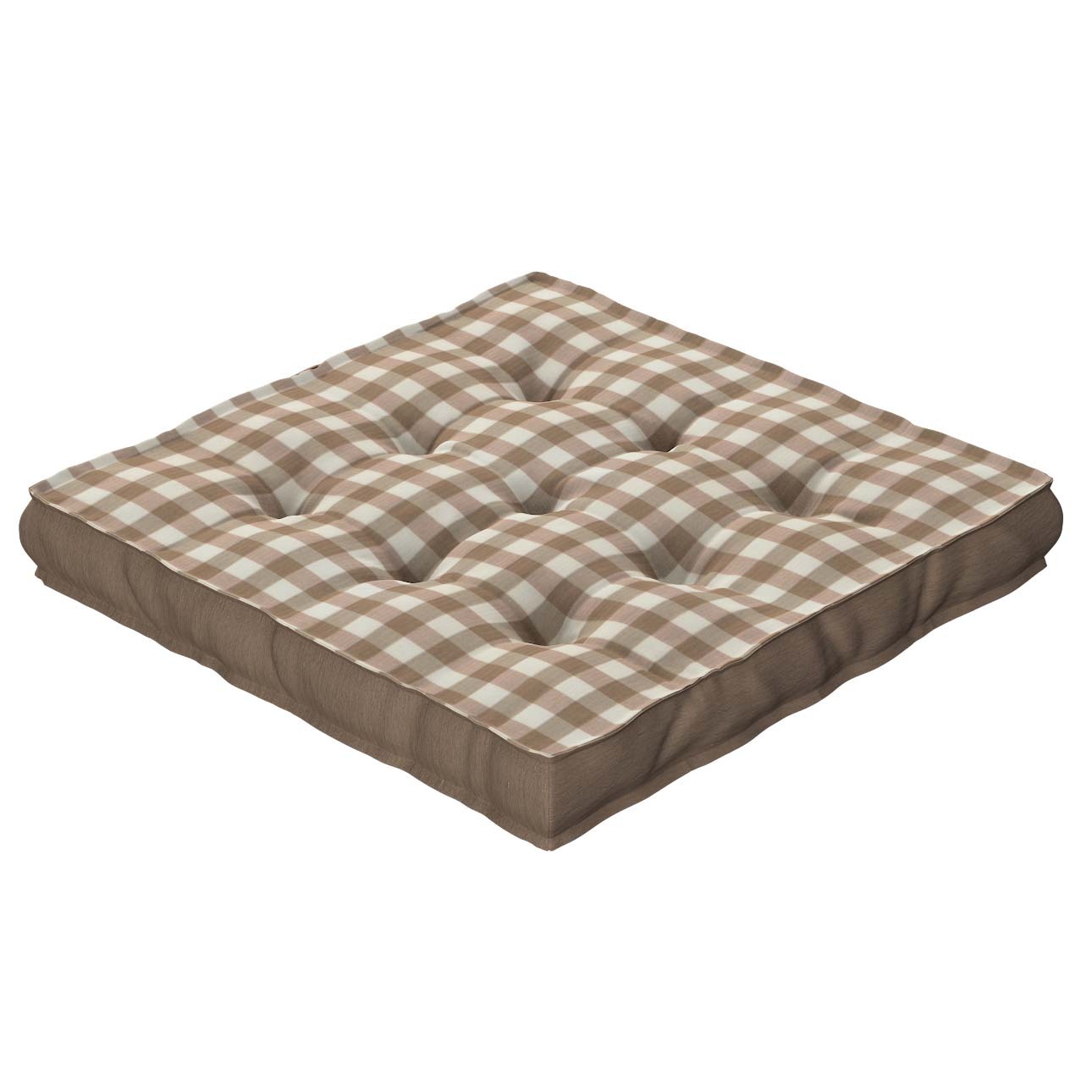 Sitzkissen Jacob mit Handgriff, hellbraun-ecru, 40 x 40 x 6 cm, Quadro (136 günstig online kaufen