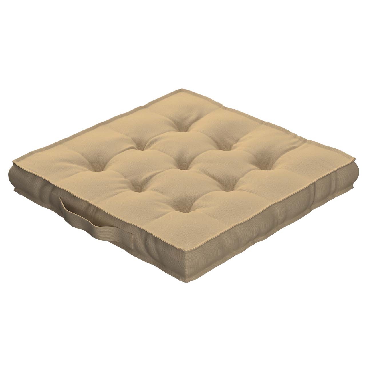 Sitzkissen Jacob mit Handgriff, caffe latte, 50 x 50 x 10 cm, Cotton Panama günstig online kaufen
