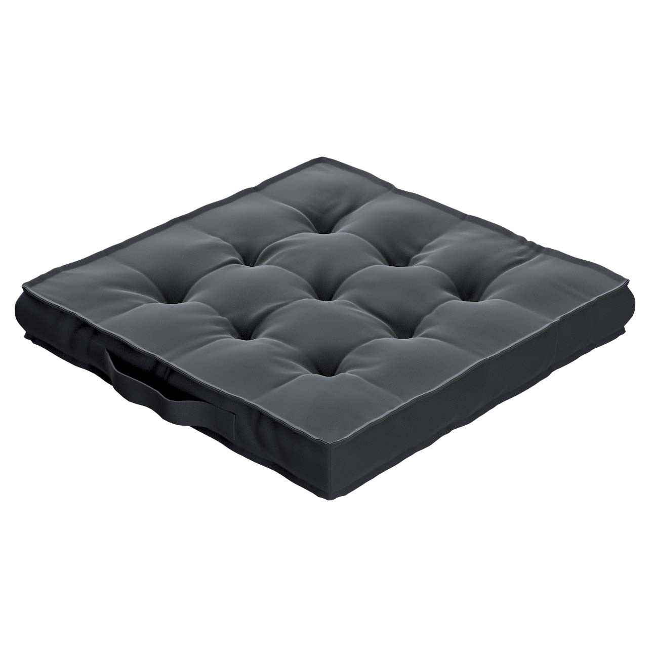 Sitzkissen Jacob mit Handgriff, anthrazit, 40 x 40 x 6 cm, Velvet (704-12) günstig online kaufen
