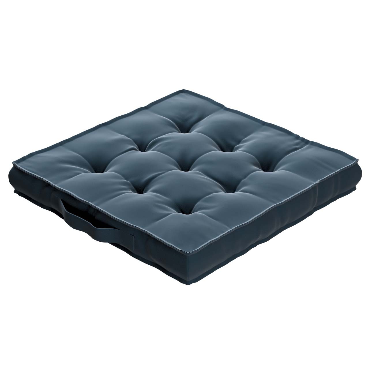 Sitzkissen Jacob mit Handgriff, blau, 50 x 50 x 10 cm, Velvet (704-16) günstig online kaufen