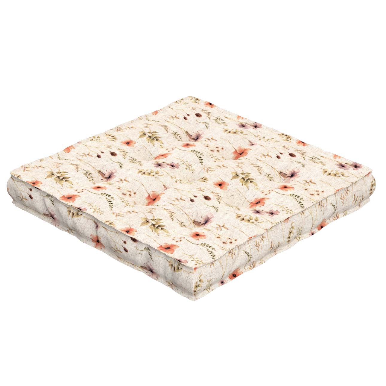 Sitzkissen Jacob mit Handgriff, naturfarben, 50 x 50 x 10 cm, Hemp Blend (159-33)