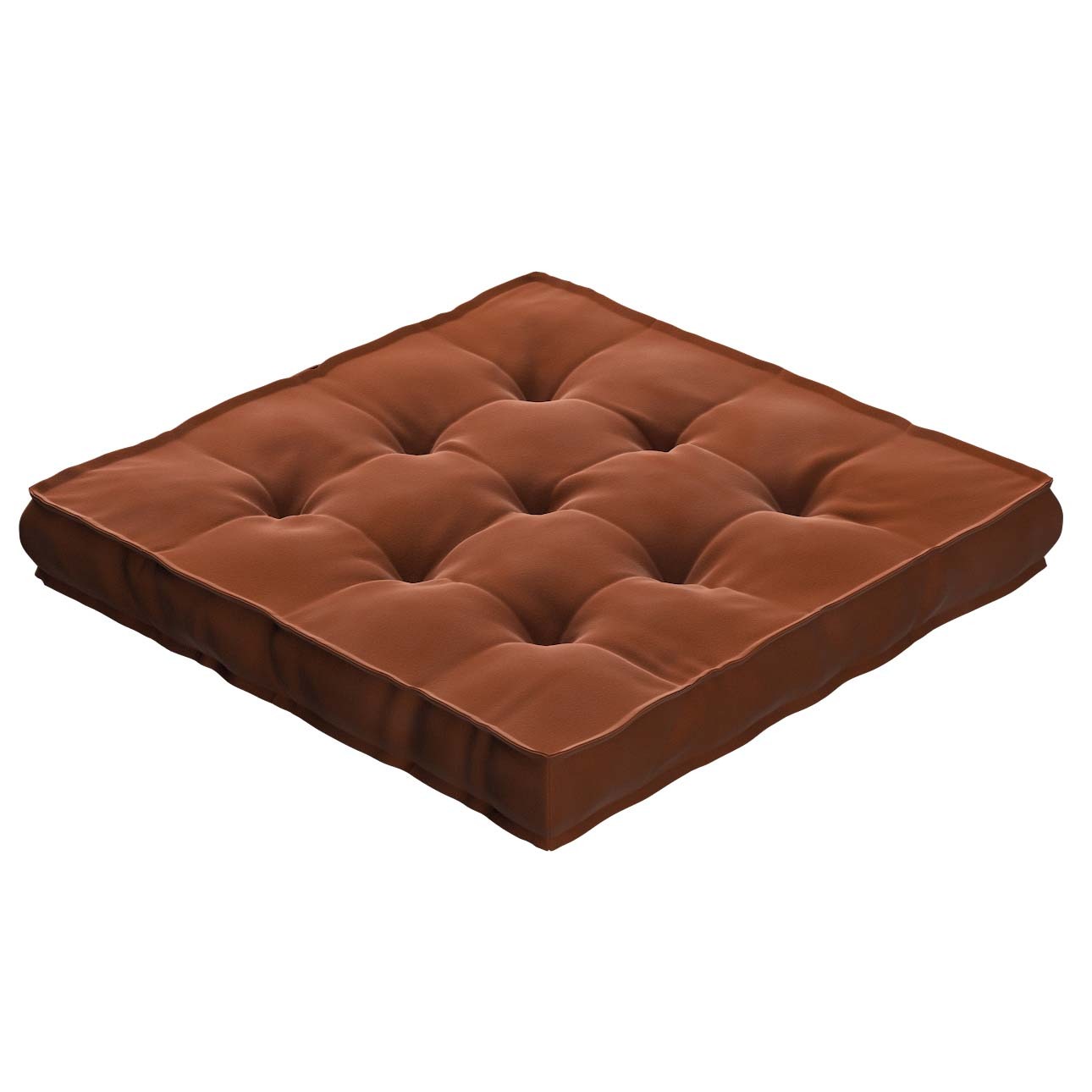 Sitzkissen Jacob mit Handgriff, braun-karamell, 40 x 40 x 6 cm, Velvet (704 günstig online kaufen