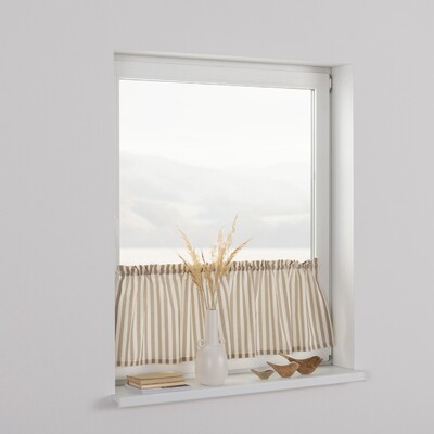 Slot valance Drop 40 cm+2.5 cm frill, sold by the metre in collection Quadro, fabric: 136-07
