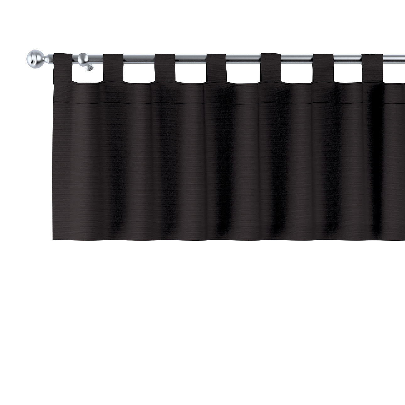Dekoria Kurzgardine mit Schlaufen, schwarz, 130 x 40 cm