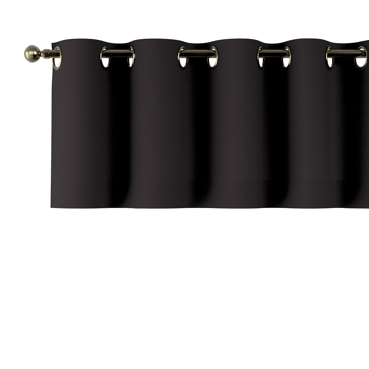 Dekoria Kurzgardine mit Ösen, schwarz, 260 x 40 cm