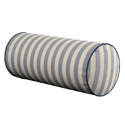 Bolster cushion navy blue and white stripes 1.5cm 136 02 O 16 x 40 cm 6 x 16 inch Dekoria