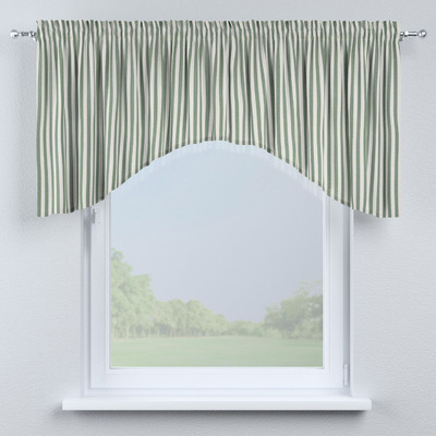Lambrekin łuk 150 x 75+5 cm grzywka w kolekcji Quadro, tkanina: 144-35