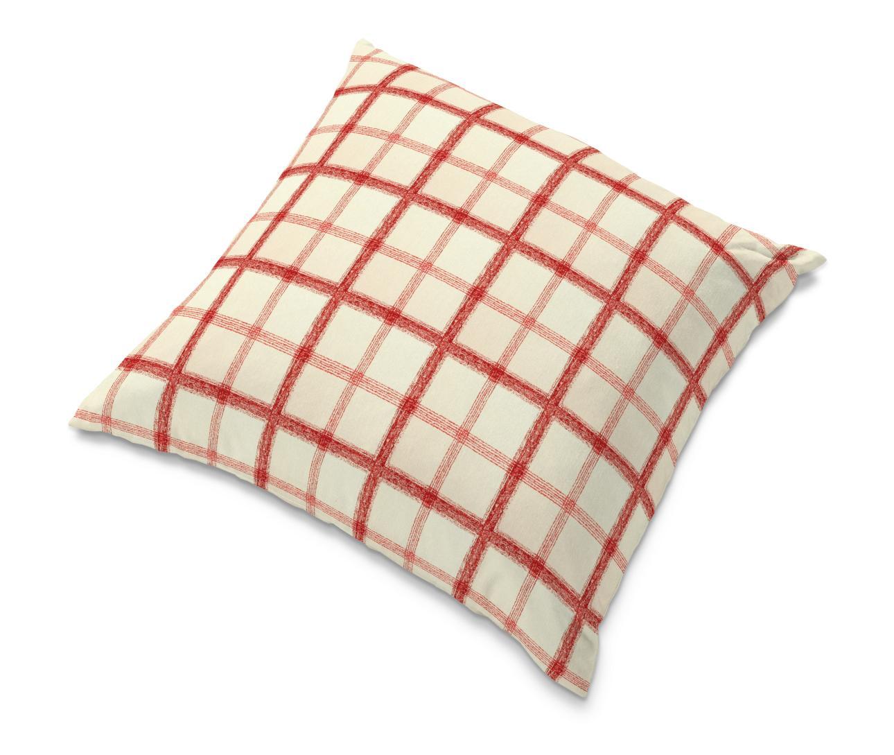 Kissenhülle Tomelilla, rot-creme, 55 x 55 cm, Avinon (131-15) günstig online kaufen
