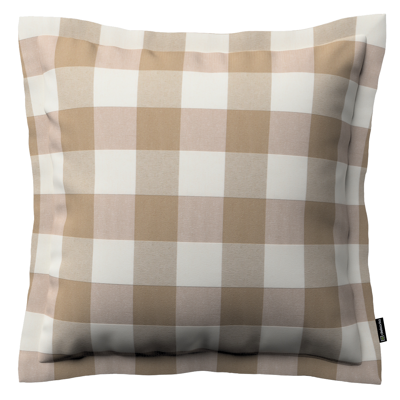Kissenhülle Mona mit Stehsaum, weiss-beige kariert, 45 x 45 cm, Quadro (136 günstig online kaufen
