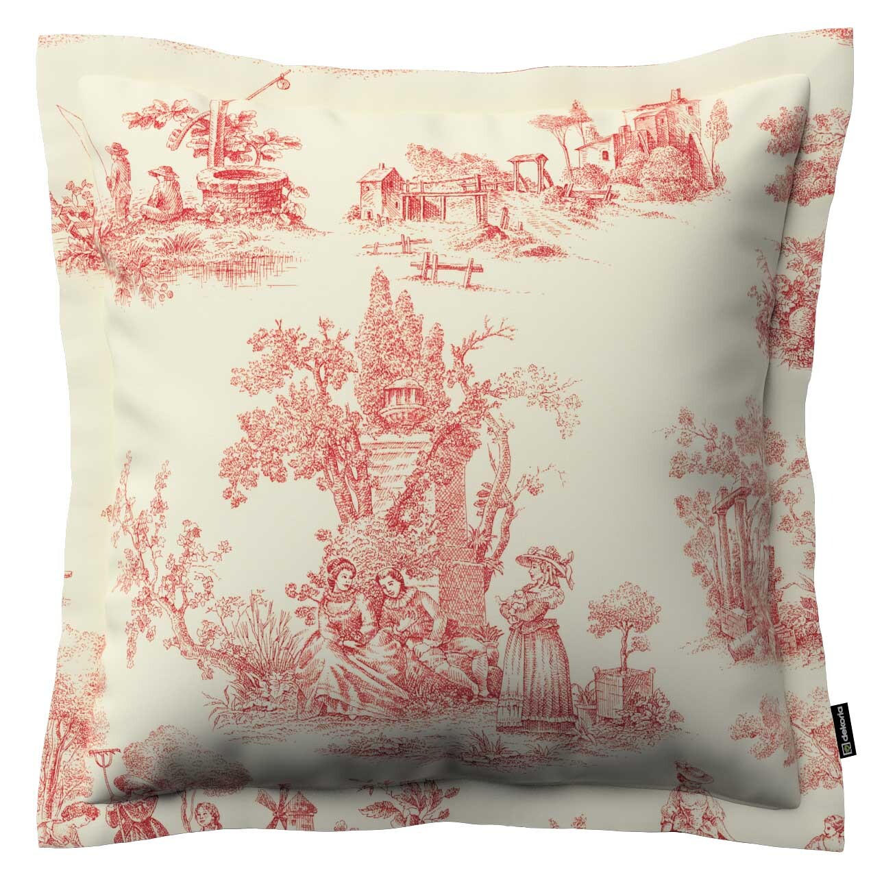 Kissenhülle Mona mit Stehsaum, creme- rot, 45 x 45 cm, Avinon (132-15) günstig online kaufen