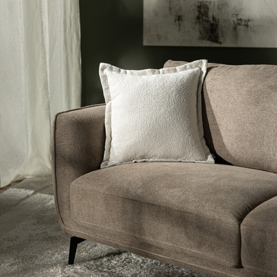 Pudebetræk<br/>Mona med ståsøm 45 x 45 cm fra kollektionen Boucle Mist, Stof: 145-42