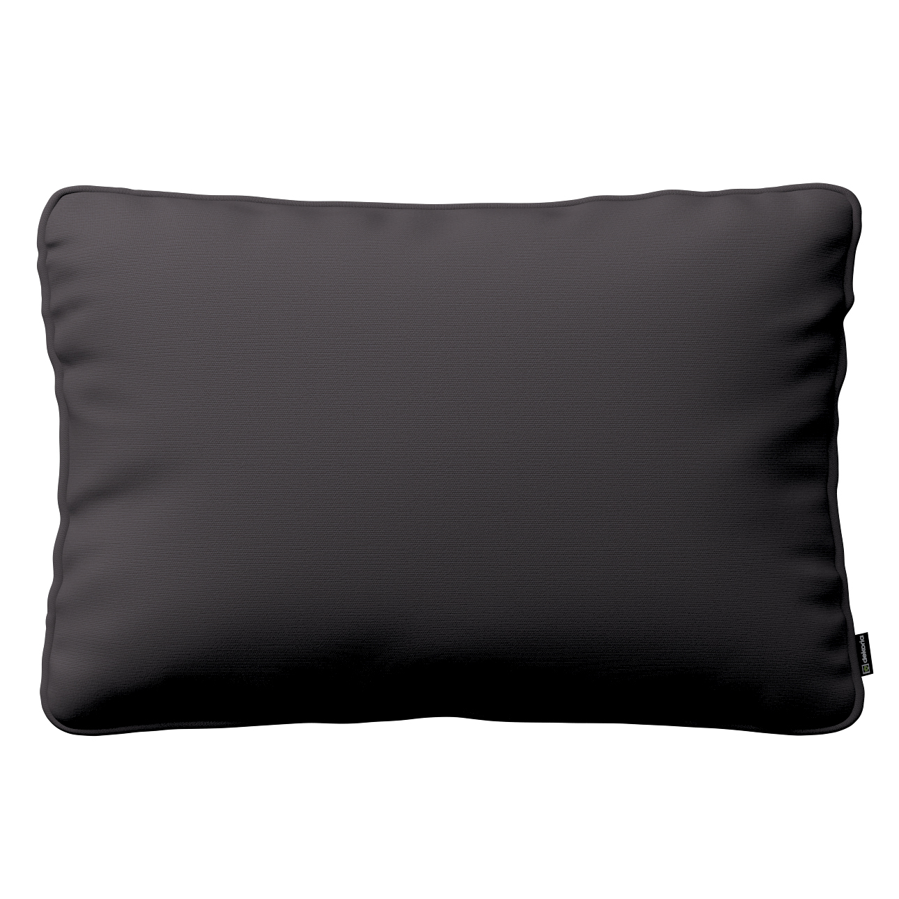 Kissenhülle Gabi mit Paspel 60x40cm, schwarz, 60 x 40 cm, Cotton Panama (702-50)