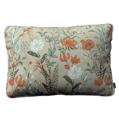 Housse De Coussin 100% Coton 1 Pièce Gris à Motif Floral 50x50 Gris