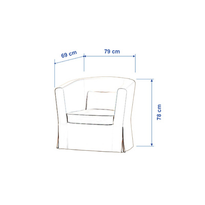 Pokrowiec na fotel Ektorp Tullsta 79 x 69 x 78 cm w kolekcji Avinon, tkanina: 132-66