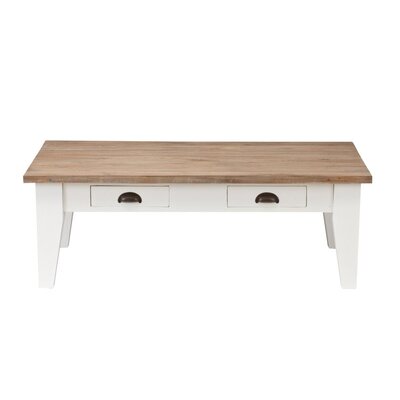 Couchtisch Milton white&natural 130x75x45cm 130 x 75 x 45 cm