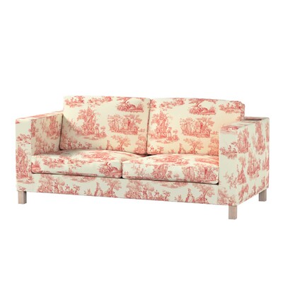 Karlanda sofa bed cover, red characters, ivory background, 132-15