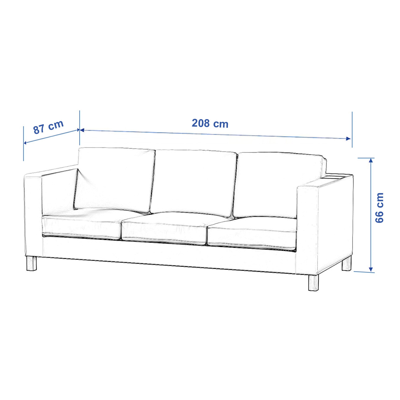 Potah na pohovku IKEA  Karlanda 3-místná nerozkládací, krátký