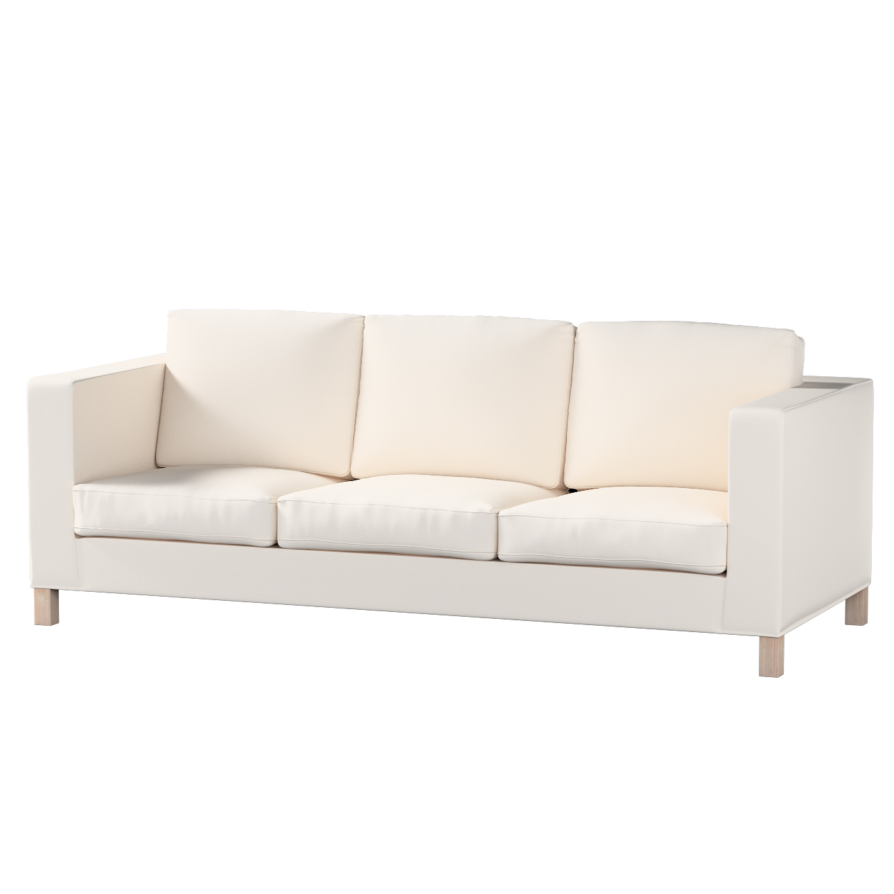 Bezug für Karlanda 3-Sitzer Sofa nicht ausklappbar, kurz, naturweiß, Bezug günstig online kaufen