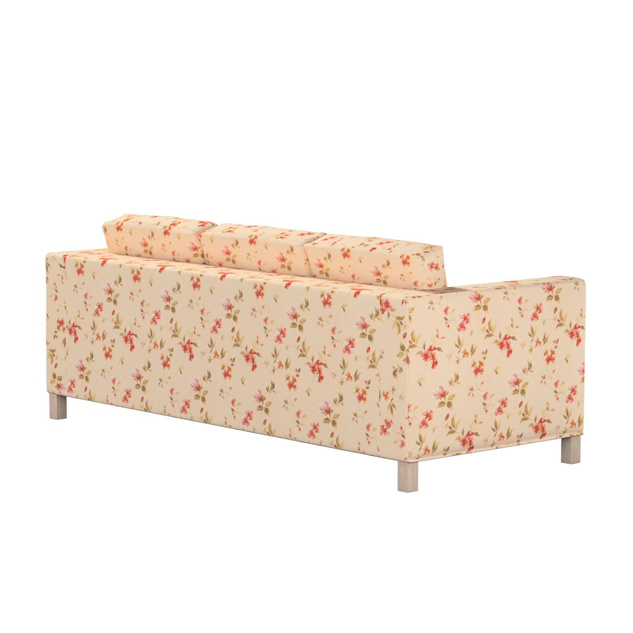 Bezug für Karlanda 3-Sitzer Sofa nicht ausklappbar, kurz, creme-rosa, Bezug günstig online kaufen