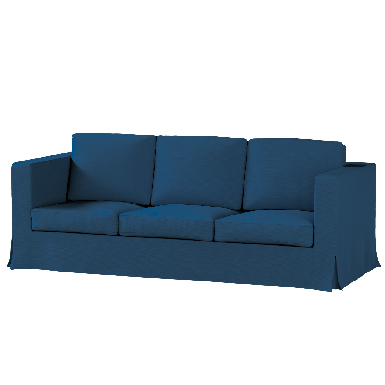 Bezug für Karlanda 3-Sitzer Sofa nicht ausklappbar, lang, marinenblau , Bezug für Sofa Karlanda 3-lang, Cotton Panama (702-48)