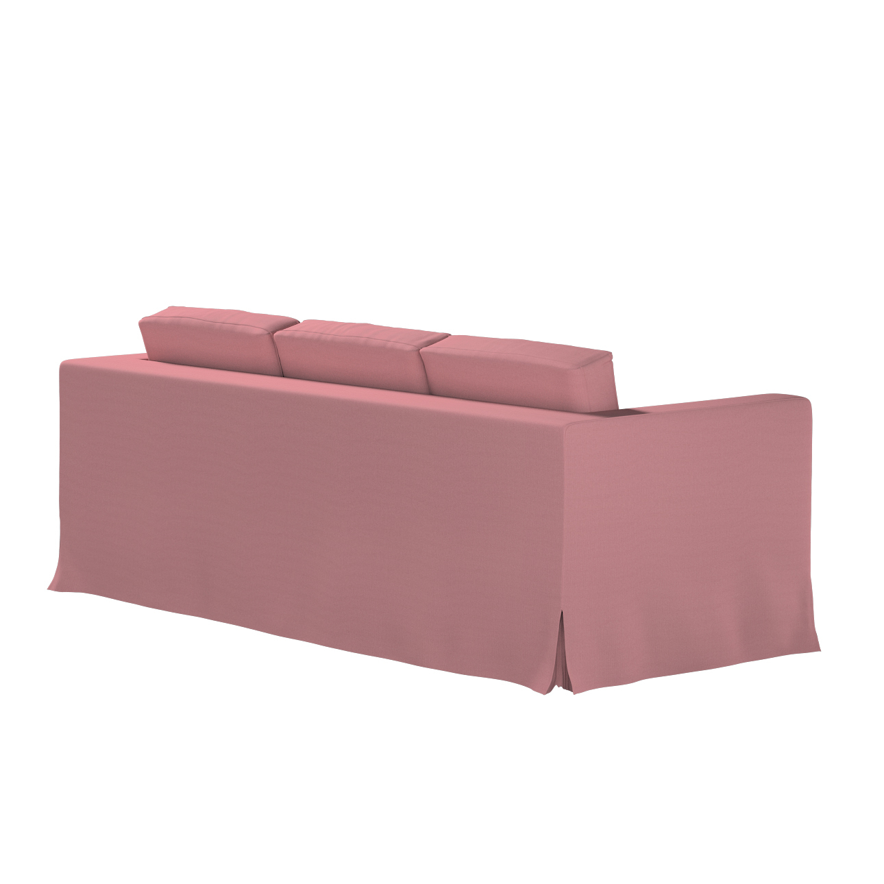 Floor length Karlanda 3seater sofa cover, muted pink, 70243, 208 x 87