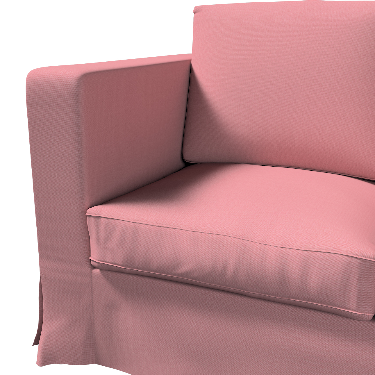 Floor length Karlanda 3seater sofa cover, muted pink, 70243, 208 x 87