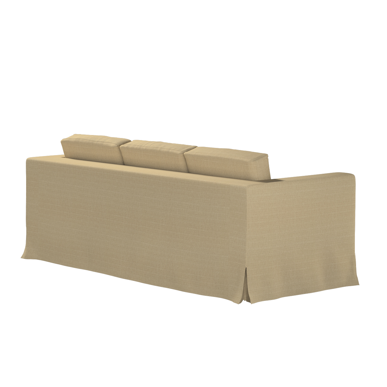 Bezug für Karlanda 3-Sitzer Sofa nicht ausklappbar, lang, dunkelbeige, Bezu günstig online kaufen
