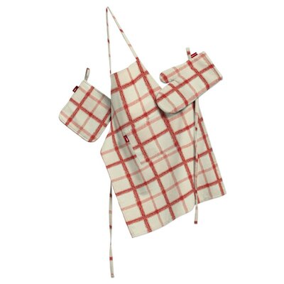 Ensemble de cuisine: tablier, gant et manique set dans la collection Avinon, Tissu: 131-15