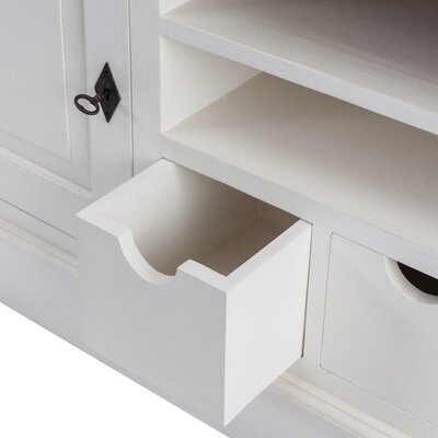 Szafka RTV Brighton 150x40x65cm white&natural 150 x 40 x 65 cm