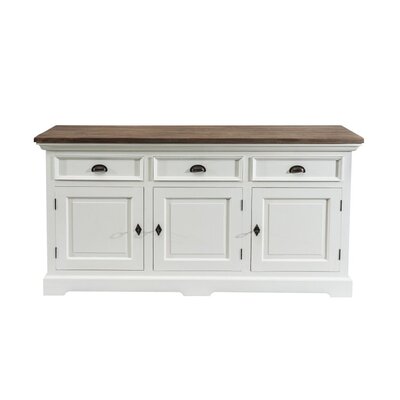 Kommode Brighton 180x55x95cm white&natural grey