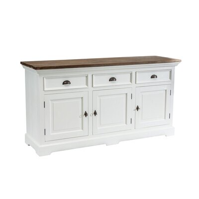 Komoda Brighton 180x55x95cm white&natural grey 180 x 55 x 95 cm