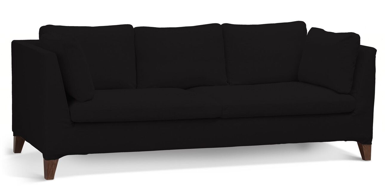 Dekoria Bezug für Stockholm 3-Sitzer Sofa, Kollektion Cotton Panama, schwarz