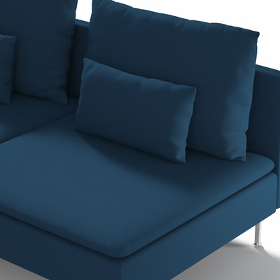 Söderhamn betræk 3-personers sektion 186 X 99 X 83 CM fra kollektionen Cotton Panama, Stof: 702-48