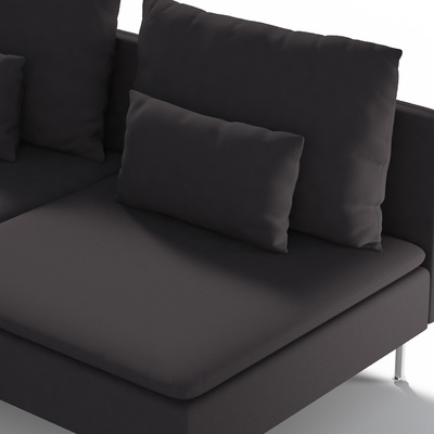 Söderhamn betræk 3-personers sektion 186 X 99 X 83 CM fra kollektionen Cotton Panama, Stof: 702-50