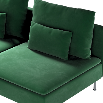 Söderhamn betræk 3-personers sektion 186 X 99 X 83 CM fra kollektionen Velvet, Stof: 704-13