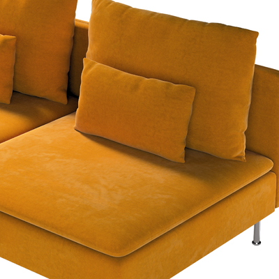 Söderhamn betræk 3-personers sektion 186 X 99 X 83 CM fra kollektionen Velvet, Stof: 704-23