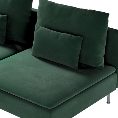 Housse module Söderhamn 3 pl. 186 x 99 x 83 cm dans la collection Velvet, Tissu: 704-25