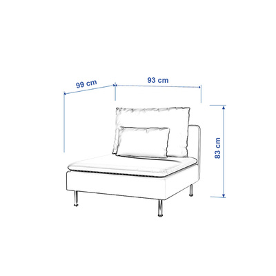 Bezug für Söderhamn Sitzelement 1 Bezug für Sitzelement 1 von der Kollektion Living Plus, Stoff: 161-42