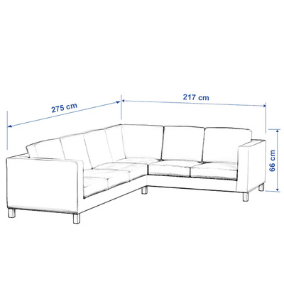 Bezug für Karlanda Sofa Ecke links 36cm x 30cm x 50cm von der Kollektion Amsterdam, Stoff: 704-51
