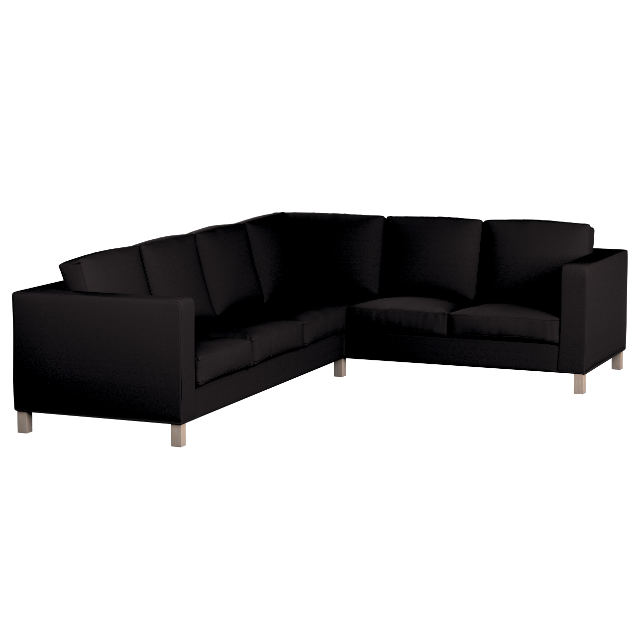 Dekoria Bezug für Karlanda Sofa Ecke links, Kollektion Cotton Panama, schwarz