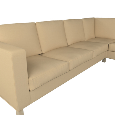 Bezug für Karlanda Sofa Ecke links 36cm x 30cm x 50cm von der Kollektion Cotton Panama, Stoff: 702-47