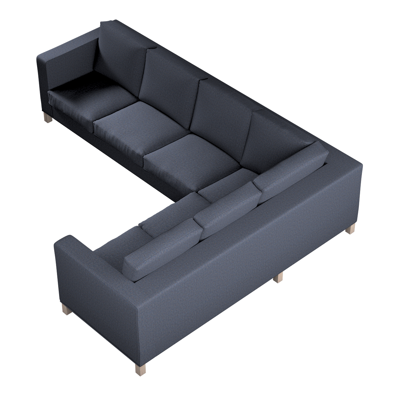 Bezug für Karlanda Sofa Ecke links, dunkelblau, 36cm x 30cm x 50cm, Madrid günstig online kaufen